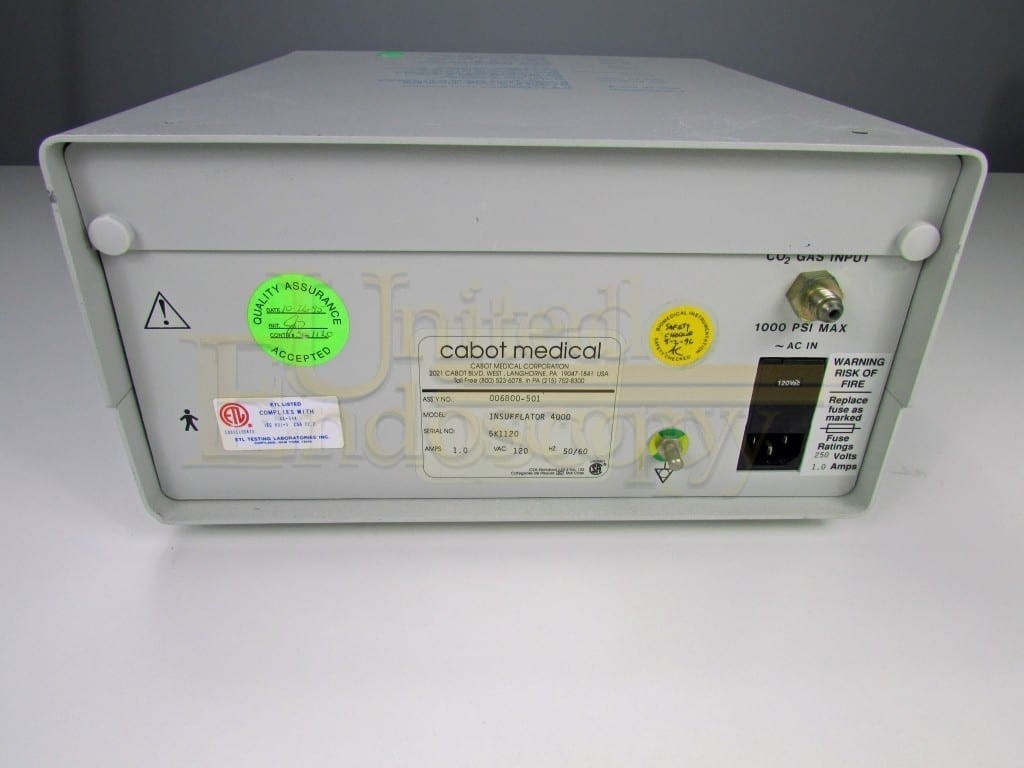 Cabot Medical 4000 Insufflator United Endoscopy