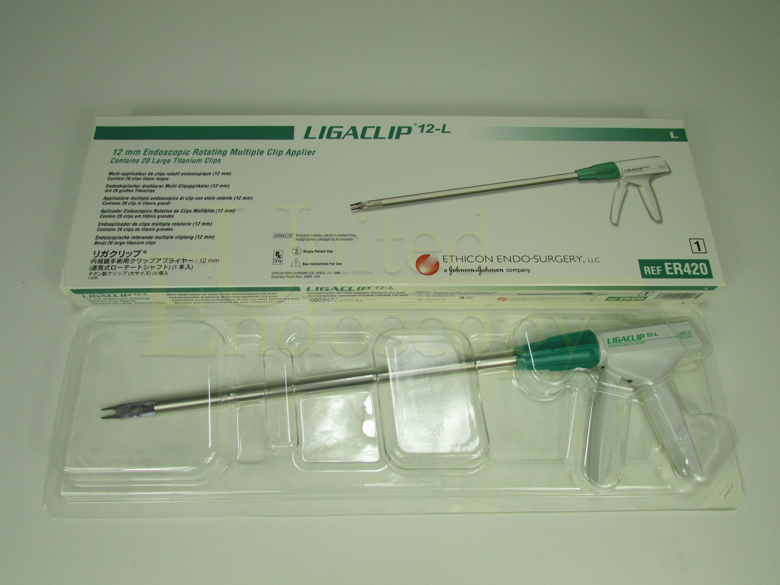 Ethicon 12mm Endoscopic Rotating Multiple Clip Applier United Endoscopy