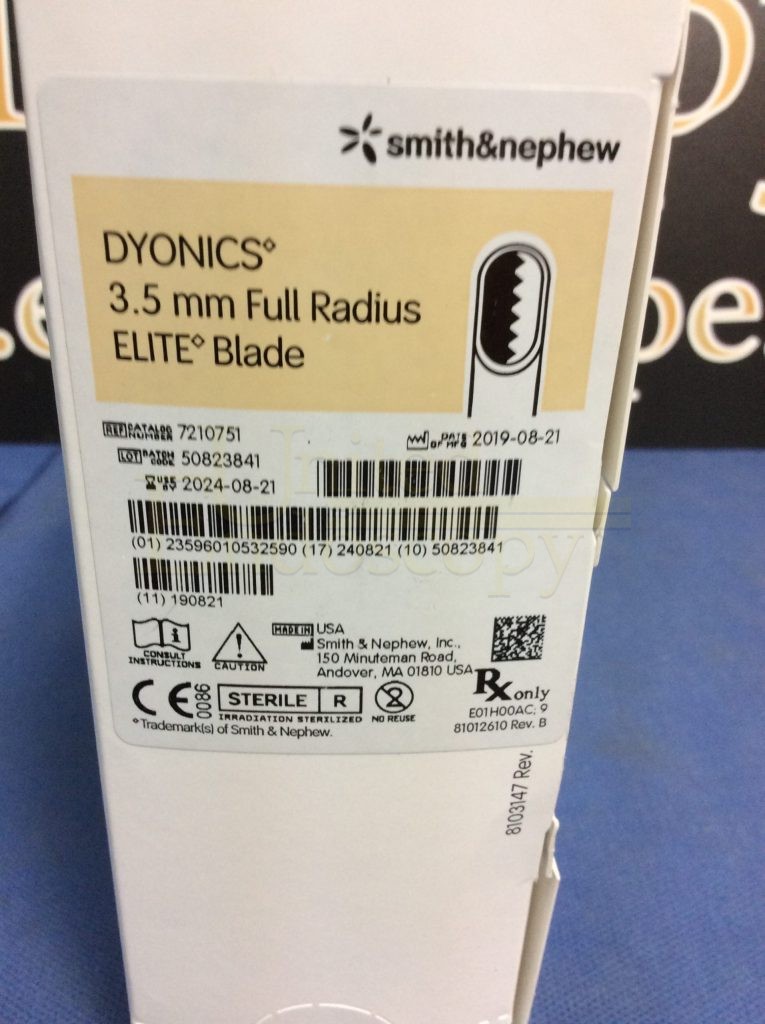 Dyonics 3.5 mm Full Radius Blade (6 in the Box) Ref 7210751