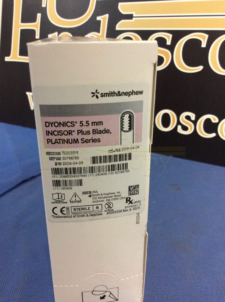 Dyonics 5.5 mm Incisor Plus Blade, Platinum Series ( 6 Blades in Box) Ref 72203519