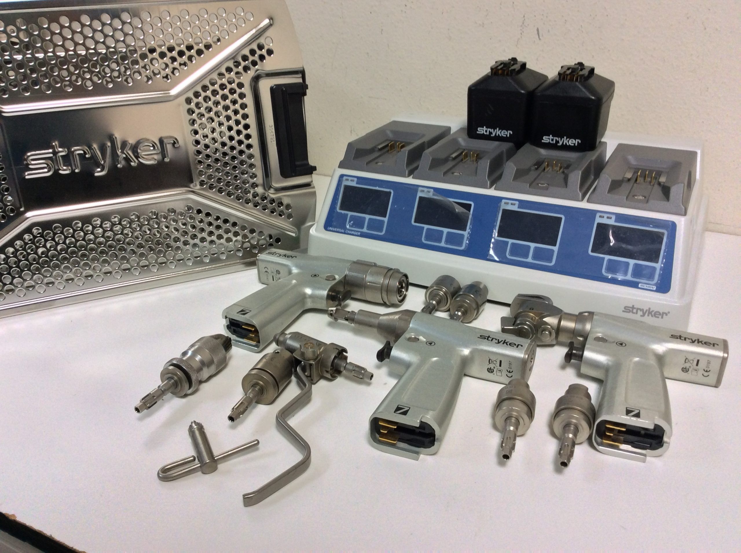 Stryker System 7 Set 7208, 7206, 7203 Attachments Batteries w Charger